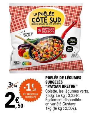 POÊLÉE DE LÉGUMES SURGELÉS “PAYSAN BRETON”