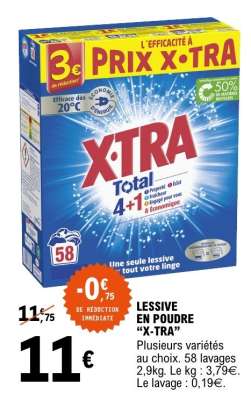 LESSIVE EN POUDRE “X-TRA”