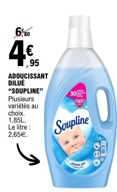 Adoucissant dilué SOUPLINE