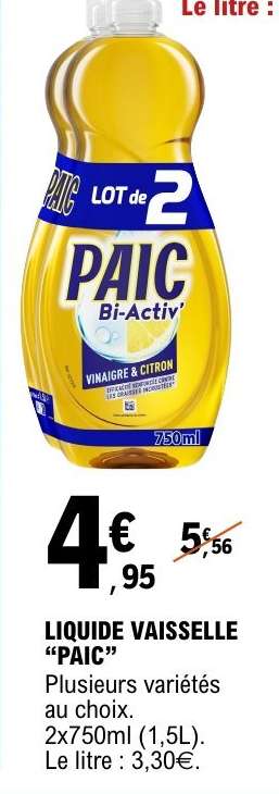 LIQUIDE VAISSELLE “PAIC”