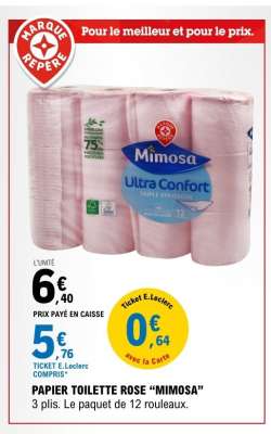 Papier Toilette Rose "Mimosa"