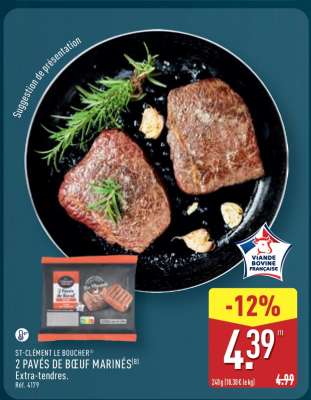 2 pavés de bœuf marinés