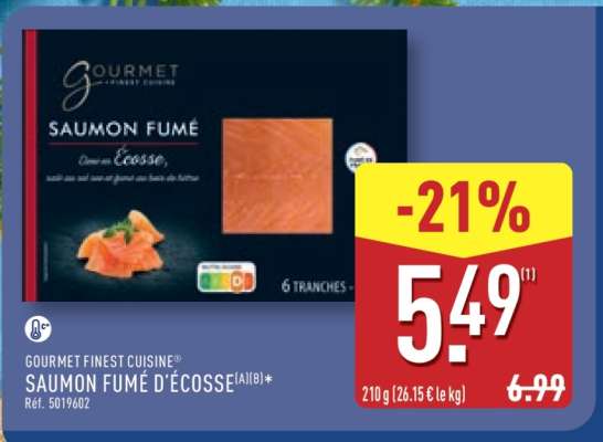 GOURMET FINEST CUISINE SAUMON FUMÉ D'ÉCOSSE