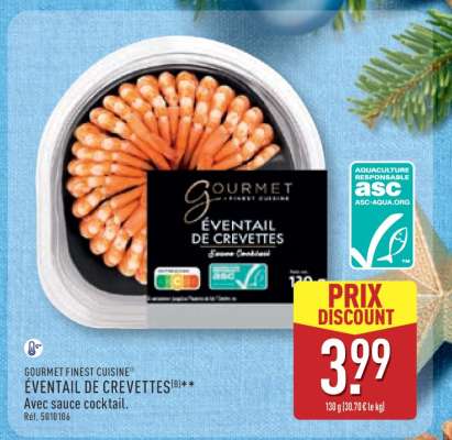 GOURMET FINEST CUISINE ÉVENTAIL DE CREVETTES
