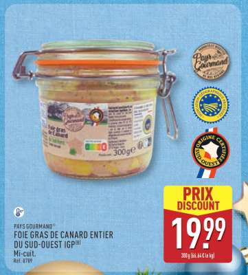 Foie Gras De Canard Entier Du Sud-Ouest Igp