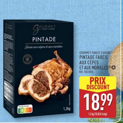 PINTADE FARCIE AUX CÈPES ET AUX MORILLES