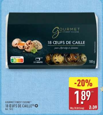 GOURMET FINEST CUISINE® 18 ŒUFS DE CAILLE