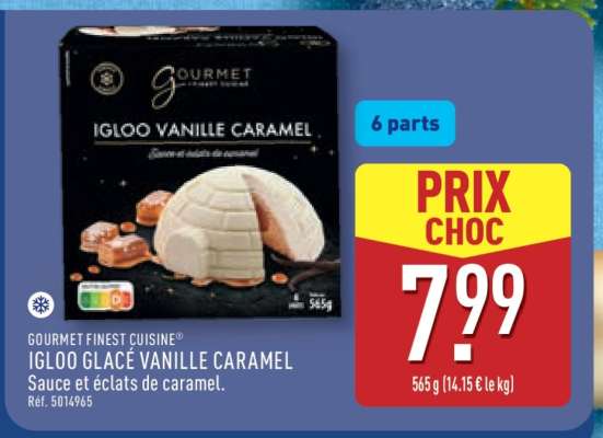 GOURMET FINEST CUISINE IGLOO GLACÉ VANILLE CARAMEL