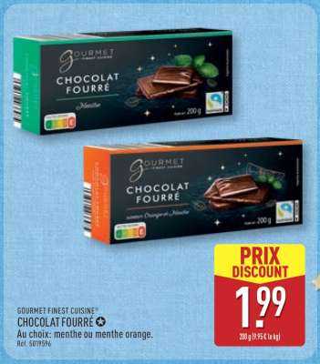 GOURMET FINEST CUISINE CHOCOLAT FOURRÉ