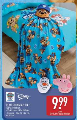 PLAID COUSSIN 2-EN-1