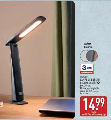 Lampe de bureau rechargeable