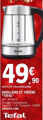 BOUILLOIRE ET THÉIÈRE “TEFAL”