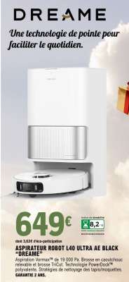 ASPIRATEUR ROBOT L40 ULTRA AE BLACK "DREAME"