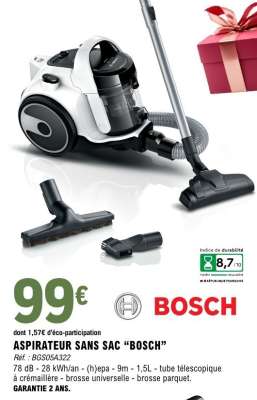 ASPIRATEUR SANS SAC "BOSCH"