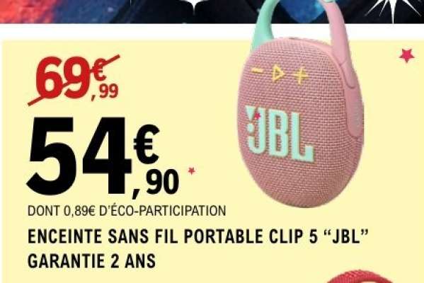 Enceinte sans fil portable Clip 5 “JBL”