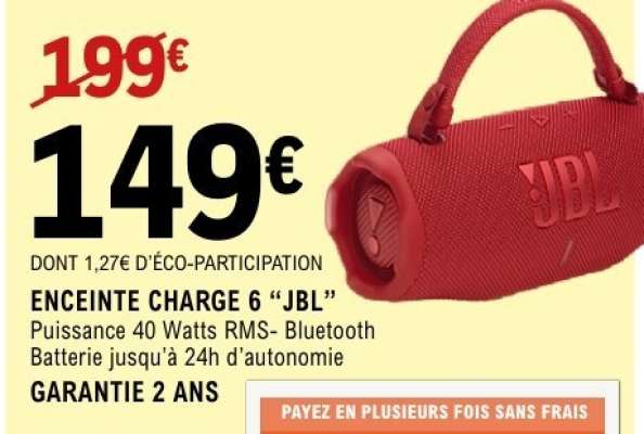 ENCEINTE CHARGE 6 “JBL”