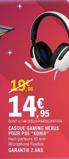 CASQUE GAMING NEXUS POUR PS5 "KONIX"