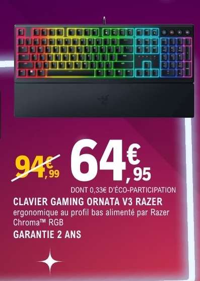 CLAVIER GAMING ORNATA V3 RAZER