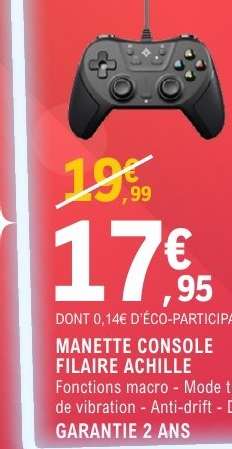 MANETTE CONSOLE FILAIRE ACHILLE