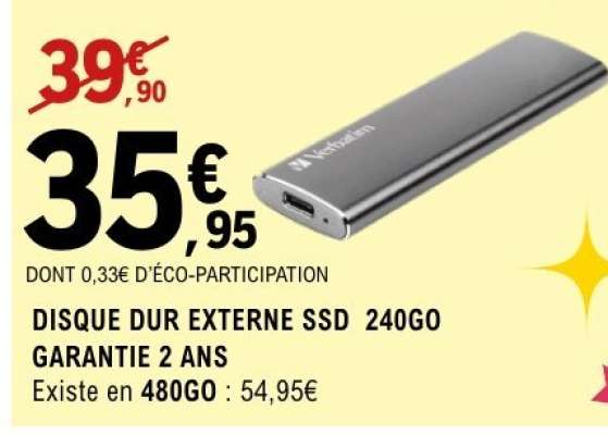 DISQUE DUR EXTERNE SSD 240GO