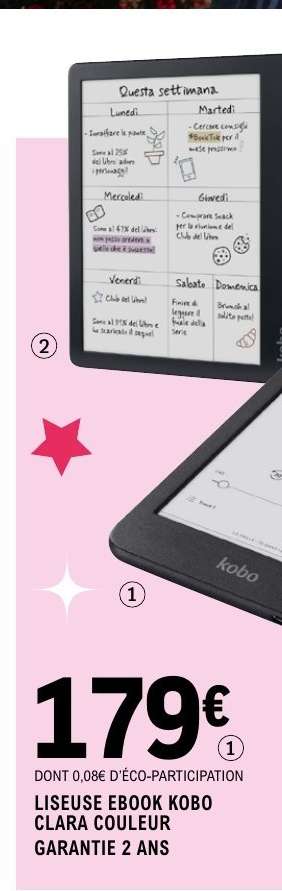 Liseuse Ebook Kobo Clara Couleur