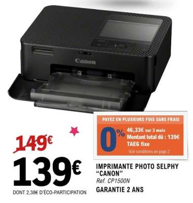 IMPRIMANTE PHOTO SELPHY "CANON"