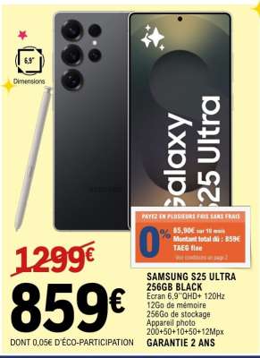 Samsung S25 Ultra 256GB Black