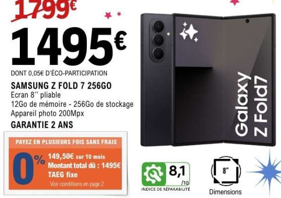 SAMSUNG Z FOLD 7 256GO