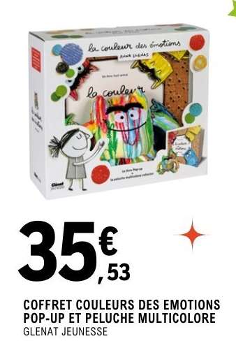 COFFRET COULEURS DES EMOTIONS POP-UP ET PELUCHE MULTICOLORE