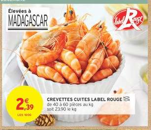 CREVETTES CUITES LABEL ROUGE