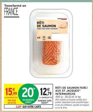 RÔTI DE SAUMON FARCI AUX ST JACQUES® INTERMARCHÉ