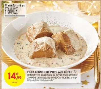 FILET MIGNON DE PORC AUX CÈPES