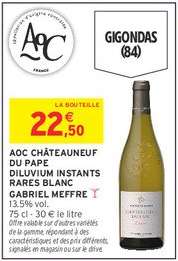 AOC CHÂTEAUNEUF DU PAPE DILUVIUM INSTANTS RARES BLANC GABRIEL MEFFRE