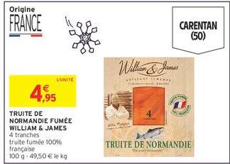 TRUITE DE NORMANDIE FUMÉE WILLIAM & JAMES