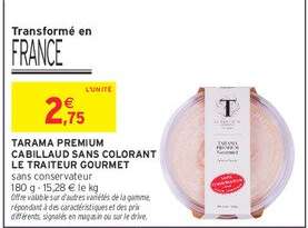 TARAMA PREMIUM CABILLAUD SANS COLORANT LE TRAITEUR GOURMET