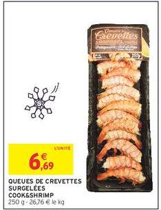 QUEUES DE CREVETTES SURGELÉES COOK&SHRIMP