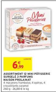 ASSORTIMENT 12 MINI PÂTISSERIE SURGELÉ 3 PARFUMS
