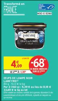 Œufs de lompe noir Labeyrie