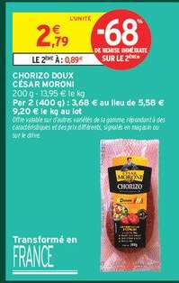 Chorizo Doux César Moroni