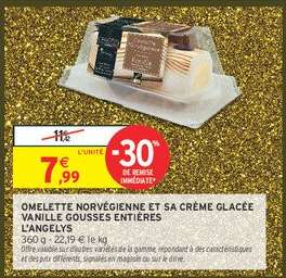 OMELETTE NORVÉGIENNE ET SA CRÈME GLACÉE VANILLE GOUSSES ENTIÈRES L'ANGELYS
