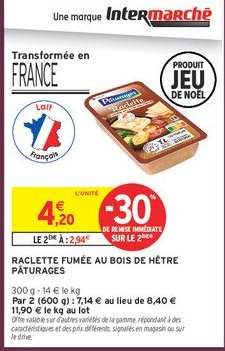 RACLETTE FUMÉE AU BOIS DE HÊTRE PÂTURAGES