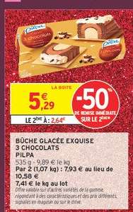 BÛCHE GLACÉE EXQUISE 3 CHOCOLATS