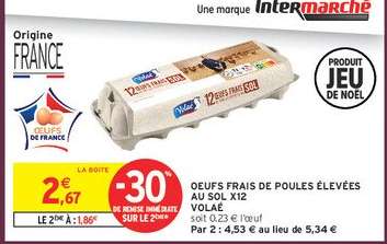 OEUFS FRAIS DE POULES ÉLEVÉES AU SOL X12