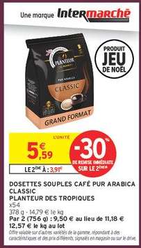 DOSETTES SOUPLES CAFE PUR ARABICA CLASSIC