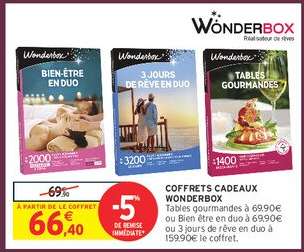Coffrets Cadeaux Wonderbox