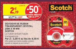 DEVIDOIR DE RUBAN TRANSPARENT CRYSTAL 25M X 19 MM SCOTCH