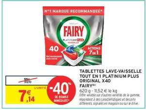 Tablettes Lave-Vaisselle Tout en 1 Platinium Plus Original X40 Fairy