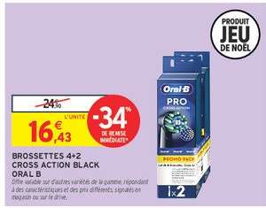 Brossettes 4+2 Cross Action Black Oral B
