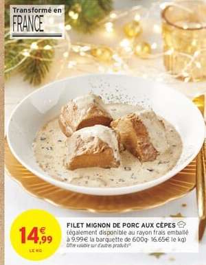 FILET MIGNON DE PORC AUX CÈPES