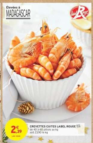 CREVETTES CUITES LABEL ROUGE